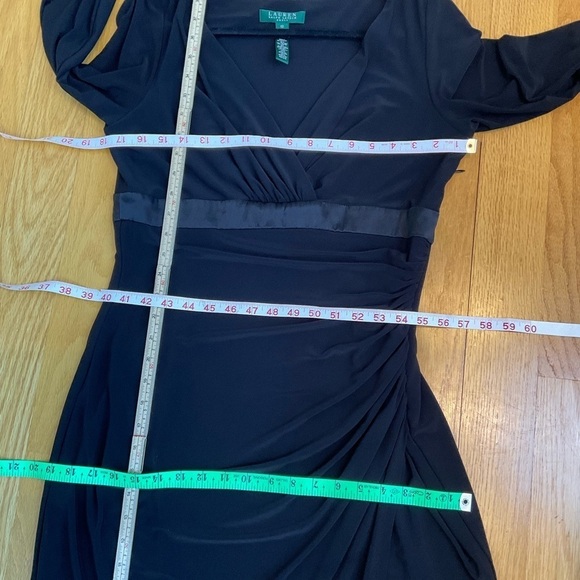 Lauren Ralph Lauren Dress Black Knit V-Neck (12) - Picture 7 of 7